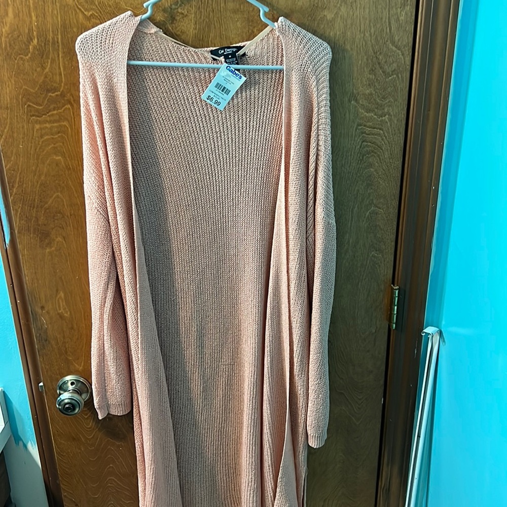 Long Pink Cardigan